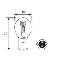 AMOLUX 398 - BOSCH MOTO 6V 35/35W BA20D